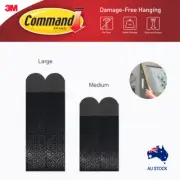 BLACK Genuine 3M Command Picture Hanging Strips Damage Free MEDIUM LARGE 4-96pcs