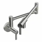 Brushed nickel stainless steel wall mount fold-able pot filler tap watermark