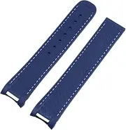 [SKXMOD] 20mm Rubber Watch Band For Omega Strap Seamaster 300 AT150 Aqua Terra Ultra Light 8900 Steel Buckle Watchband Bracelets