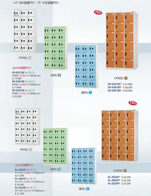 置物首選 DF-E3518F 905色-A 新型塑鋼門片置物櫃 收納櫃 辦公用具 台灣製造 管委會 (6.6折)