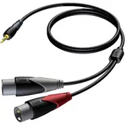PROCAB CLA7123 3.5Mm Mini Jack To 2X XLR 3.0M Lead