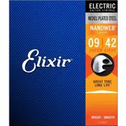 Elixir #12002 Electric Guitar Strings Nano Steel 9-42 Super Light