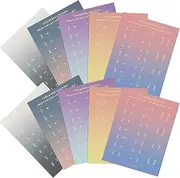 VGOL 10 Sheets Monthly Adhesive Index Tabs Colorful Monthly Separator Tabs School Study Planner Stickers for Office Study Planners Organizations