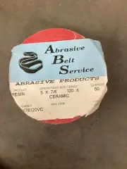Abrasive Belt Service Ceramic Fiber Disc 5" x 7/8" 120 Grit, FD05X78120VC, 50Q