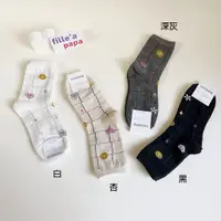 在飛比找蝦皮購物優惠-現貨 - 韓國襪 韓國製 線格元素 女襪 襪子 短襪 格子 
