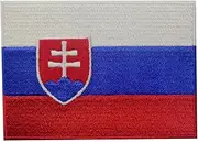 Slovakia Flag Embroidered Patch Slovak Republic Iron On Sew On National Emblem