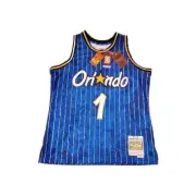 Mitchell & Ness NBA Orlando Magic #1 Hardaway Rare Gold Trim Jersey-$165