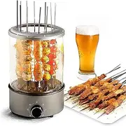 Electric Barbecue Skewer,Rotating Barbecue Smokeless Oven,Vertical Multi-Function Rotisserie Oven,12 Skewers Automatic Rotating Timing Control Removable Design Easy to Clean for Parties