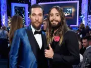 Matthew McConaughey Jared Leto backstage at TNT's 21st Annual Scre - Old Photo 3