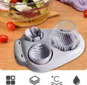 3 in 1 Egg Slicer for Hard Boiled Eggs Heavy Duty, Multipurpose Egg Food Cutter