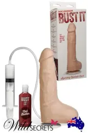 NEW Doc Johnson Bust It 8.5 inch Realistic Squirting Dildo, Dildo/Dong, Sex Toy