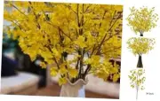 6 PCS Long 36" Artificial Flower Dancing Orchid Stems w Yellow Orchid