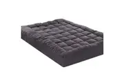 Single Mattress Topper Pillowtop 1000GSM Charcoal Microfibre Bamboo Protector