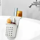 2 Pocket Tub Saddle Bathroom Bath Tub Caddy Bathtub Shelf Support Plastic Grey