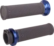 ODI Ruffian Lock-On Street Grips - Cable - Black/Anodized Blue V30HCWH-U