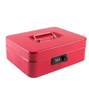 KYODOLED Large Cash Box with Combination Lock Safe Metal Money Box with Money...