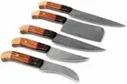 CUSTOM HAND FORGED DAMASCUS STEEL CHEF KNIFE SET KITCHEN KNIVES WITH ROLL BAG