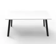 RAPIDLINE RAPID ETERNITY SINGLE SIDED WORKSTATION No Screen 1 Person W1800 x D750 x H730mm White Top Black Frame