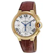 Original Cartier Ballon Bleu 18kt Yellow Gold Case Chronograph Men's Watch W6920007