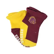NRL Brisbane Broncos 4 Pairs Infant Socks