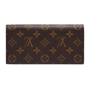 LV M61289 Emilie系列經典Monogram釦式長夾(玫瑰粉)