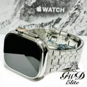 Apple Watch Ultra 2 49mm Titanium Polished Custom with Frost Diamond Band