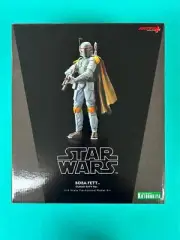 SIGNED JEREMY BULLOCH ~ BOBA FETT Figure STATUE~ ARTFX KOTOBUKIYA Cloud City MIB