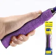 Cotton Towel Grip Super Absorbent-Towel - Tennis Racket Overgrip Anti-Skid Racquet Grip Sweatband Tape Overgrip Wraps for Tennis Badminton Bike Handle Purple
