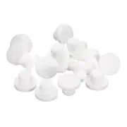16 Pieces White Rubber Stopper, 12mm Plug Holes for 11.5-11.8mm/0.45-0.46" Hole