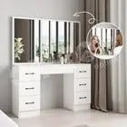 Dressing Table Makeup Dresser Vanity Large Mirror Modern Home Furniture White