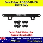 Turbo Oil & Water Line Support Bracket Kit For Ford Falcon XR6 BA/BF/FG Barra 4L