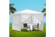 Instahut Gazebo 3x3m Marquee Wedding Party Tent Outdoor Camping Side Wall Canopy Window Panel White