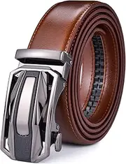 Fashion Men Belts Leather Ratchet Slide Belt with Automatic Buckle(Multiple Styles Perfect to Fit) in Gift Box Beltox Fine