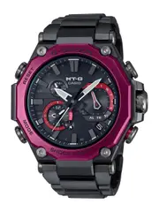 Casio G Shock MTG Black and Purple Watch MTG-B2000B-1A4DR Carbon Stainless Steel Solar