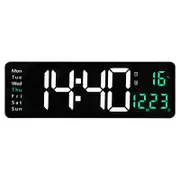 LED Large Big Jumbo Wall Desk Clock Digital Display With Calendar Temperature