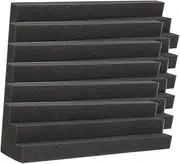 SWOOMEY 6pcs Bass Trap Corner Acoustic Panels Soundproofing Wedge Tile for Home Theater Flaming Design for Music Studios and Vloggers