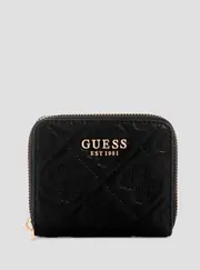 GUESS Black Adelasia Small Zip Around Wallet