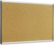 Arc Corkboard Bulletin Board 30x18 for Cubicles with Aluminum Frame
