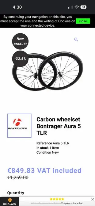 -中年大叔-BONTRAGER AURA 5 TLR 碳纖維輪組zipp/bora/vision/corima/跑零