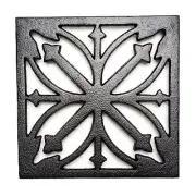 Heavy Duty Cast Iron Square Metal Trivet,Rustproof Black Racks Stands Holders...