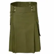 Oliver Green Men Fashion Sport Utility Kilt Deluxe Kilt Adjustable