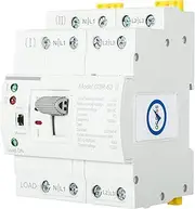 Mini ATS Dual Power Automatic Transfer Switch, 4P 220V 63A Dual Power Automatic Transfer Switch, Din Rail Electrical Selector Switches for RV, Home, Generator