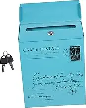 SEWACC Vintage Wall Mount Mailbox with Lock Durable Post Box for Outdoor Use Stylish Letter Box for Home and Office Decoration Easy Installation Classic Design