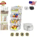 Versatile 4-Tier Stackable Storage Containers – Perfect for Home Organization