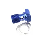 Aeroflow Brand Alloy Banjo Bolt 5/8" - 20 Blue Finish Hose Fitting