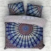 Indian Bed Sheet Hippie Bedding Hippie Peacock Mandala Queen Size Tapestry Throw