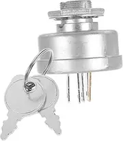 KONTONTY Agricultural Machinery Ignition Switch Mower Zero Turn Ignition Switch Starter Ignition Switch Ignition Module Switch with Key Lawn Ignition Switch The Insert is Copper Silver