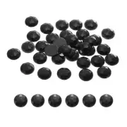 100Pcs Flat Back Round Acrylic Rhinestones 10mm SS45 Black Crystal Rhinestones