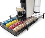 RECAPS Coffee Pod Kitchen Organizer Storage Holder Drawer Compatible With Vertuoline - Tempered Glass, Stores 40 Pods (NOT Included)