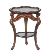 NEW! From JBM Dollhouse Miniature Coffee Table in Walnut Hand Painted